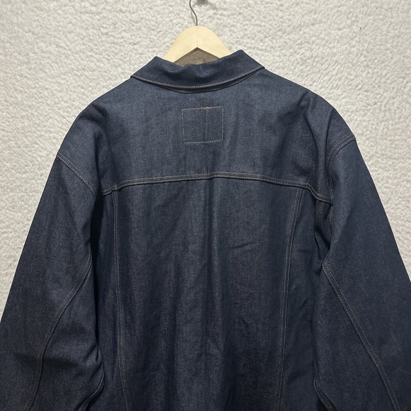 LEVI'S Trucker Jacket Men's Size 5XL Rigid Blue Denim Dark Wash Long Sleeve - Picture 7 of 15